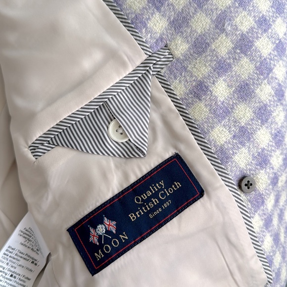 NWT J.Crew Cropped double-breasted blazer in English wool. $348 - Picture 9 of 16